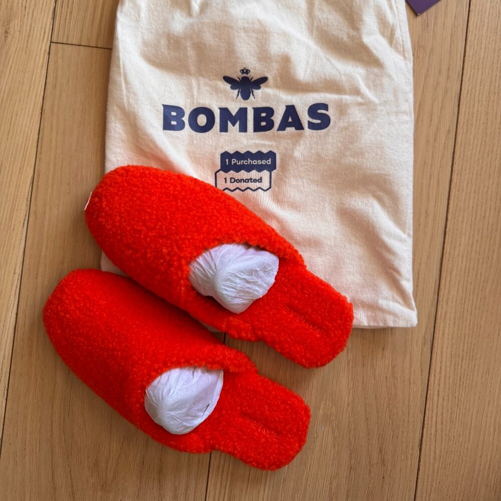 Bombas Women's Sunday Mule Slipper - bright tomato sz 8